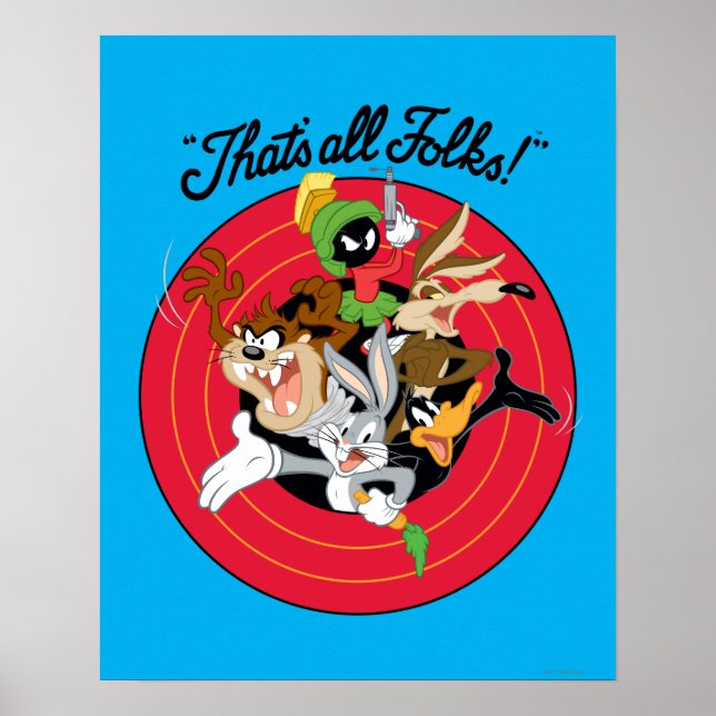 Affiche LOONEY TUNES™ "C'EST TOUS LES FOLKS™" Groupe Bulls (Devant)