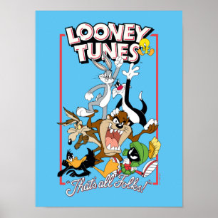 Affiche LOONEY TUNES™ "C'EST TOUS LES FOLKS!™" Pile de gro