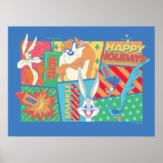 Affiche LOONEY TUNES™ | Joyeux Motif de vacances
