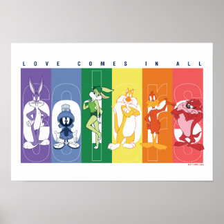 Affiche LOONEY TUNES™ - L'Amour Vient Dans Toutes Les Coul