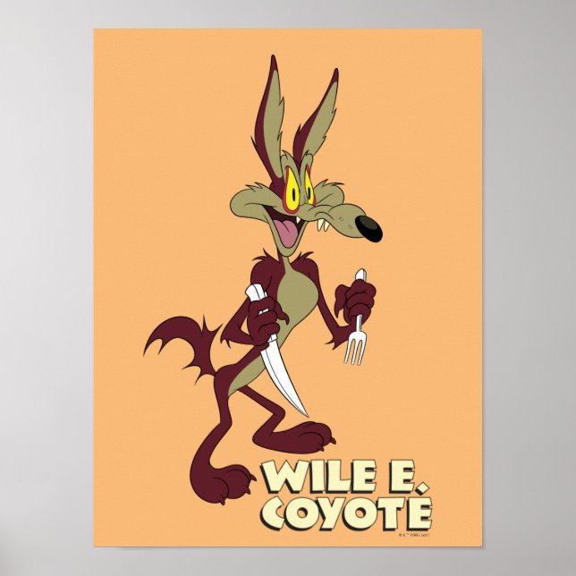 Affiche LOONEY TUNES™ Rires rétro | WILE E. COYOTE™ (Devant)