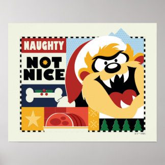 Affiche LOONEY TUNES™ TAZ™ Naughty Not Nice