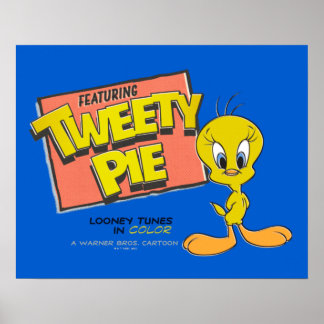 Affiche LOONEY TUNES™ TWEETY™ Carte de hall rétro