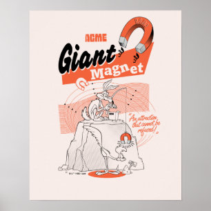 Affiche LOONEY TUNES™   WILE E. COYOTE™ ACME Aimant géant