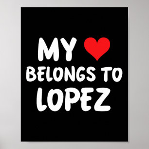 Affiche Lopez - Mon cœur appartient à Lopez - Amour 