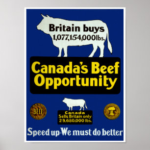 Affiche L'opportunité du boeuf canadien