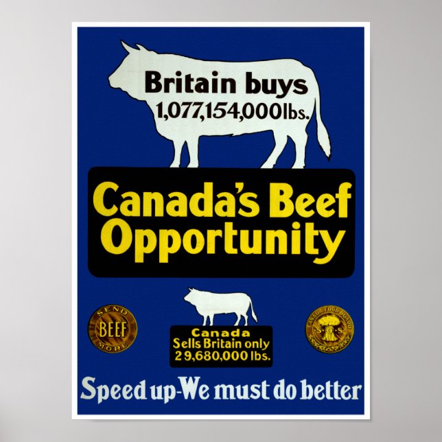 Affiche L'opportunité du boeuf canadien (Devant)