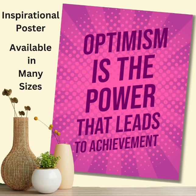 Affiche L'optimisme est le pouvoir - l'inspiration motivat (Créateur téléchargé)
