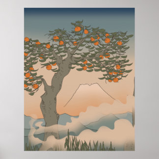 Affiche L'oranger japonais dans la brume