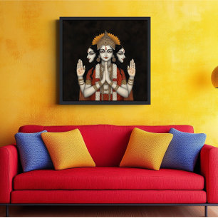 Affiche Lord Brahma une peinture spirituelle moderne