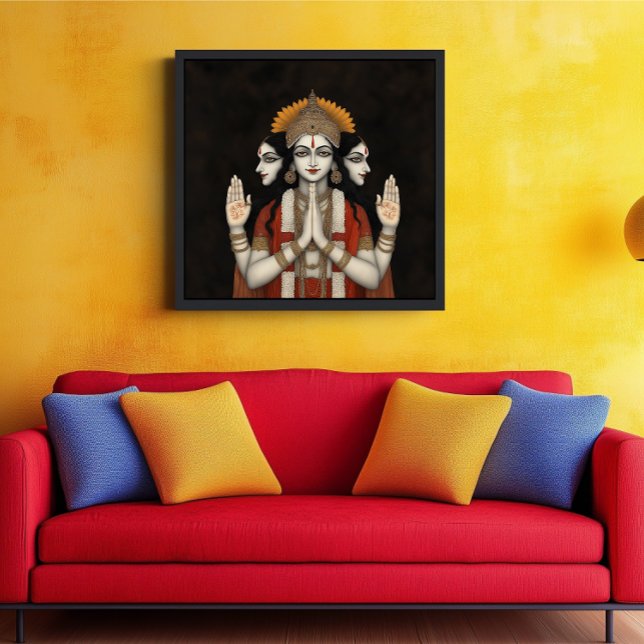 Affiche Lord Brahma une peinture spirituelle moderne (Créateur téléchargé)