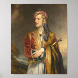Affiche Lord Byron En Robe Albanaise Pendant La Guerre Gre