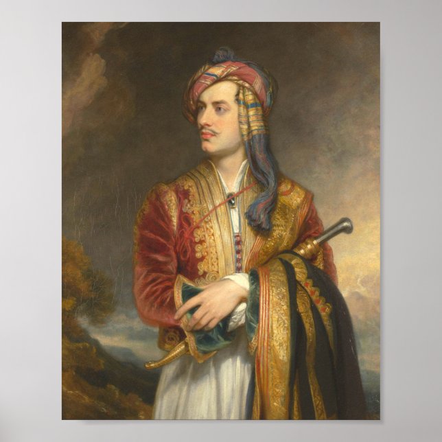 Affiche Lord Byron En Robe Albanaise Pendant La Guerre Gre (Devant)