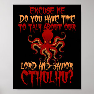 Affiche Lord Et Sauveur Cthulhu Octopus Veut Parler Hall