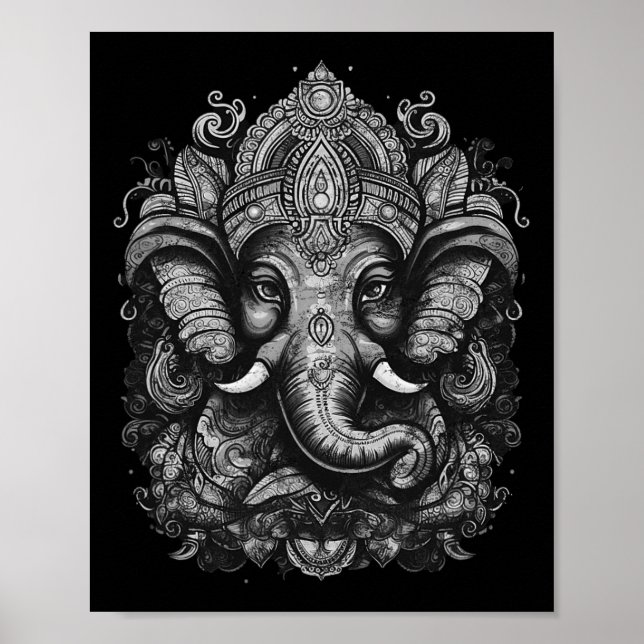 Affiche Lord Ganesh, Hindouisme, Bouddhisme, Dieu Éléphant (Devant)