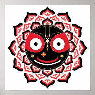 Affiche Lord Jagannath Face Chakra Hindu Deity