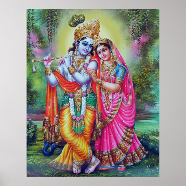 Affiche Lord Krishna & Radha (Devant)
