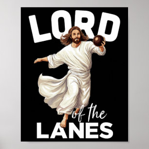 Affiche Lord Lanes Funny Christian Christ Gutter Bowling L