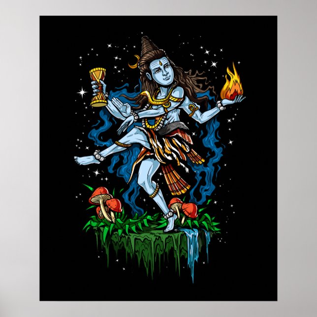 Affiche Lord Shiva Nataraja Danser le Dieu hindou (Devant)