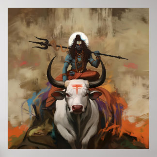Affiche Lord Shiva sur l'affiche de Nandi