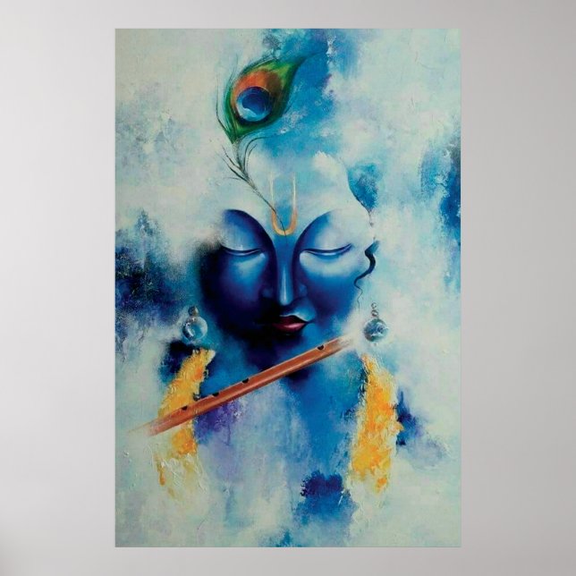 Affiche Lord Shree Krishna Design artistique Wall Art (Devant)
