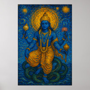 Affiche Lord Vishnu Preserver of the Universe Artwork