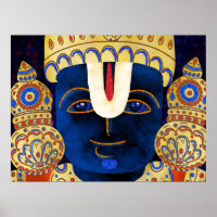 Lord Vishnu Tirupati Perumal Hindu God Painting