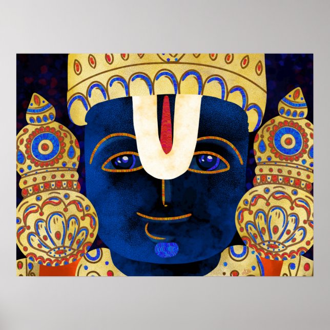 Affiche Lord Vishnu Tirupati Perumal Hindu God Painting (Devant)
