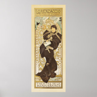 Affiche Lorenzaccio by Alphonse Mucha