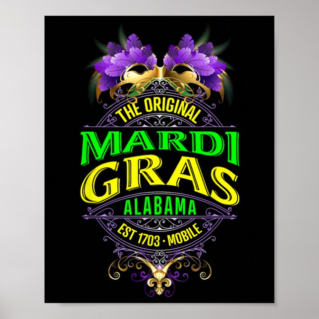 Affiche L'original mobile Alabyma Mardi Gras (Devant)