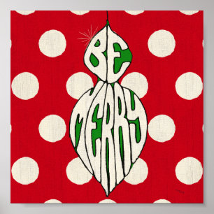 Affiche L'ornement de vacances soit joyeux