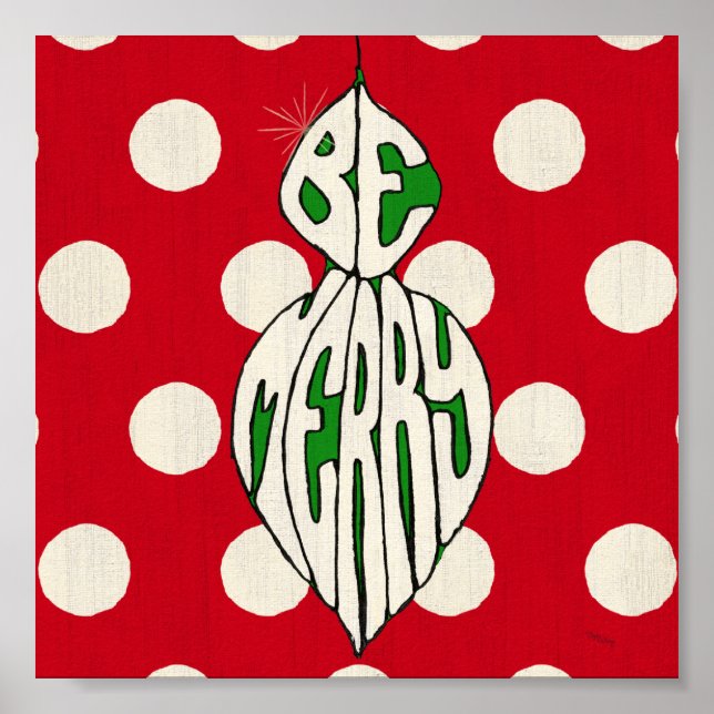 Affiche L'Ornement De Vacances Soyez Joyeux (Devant)