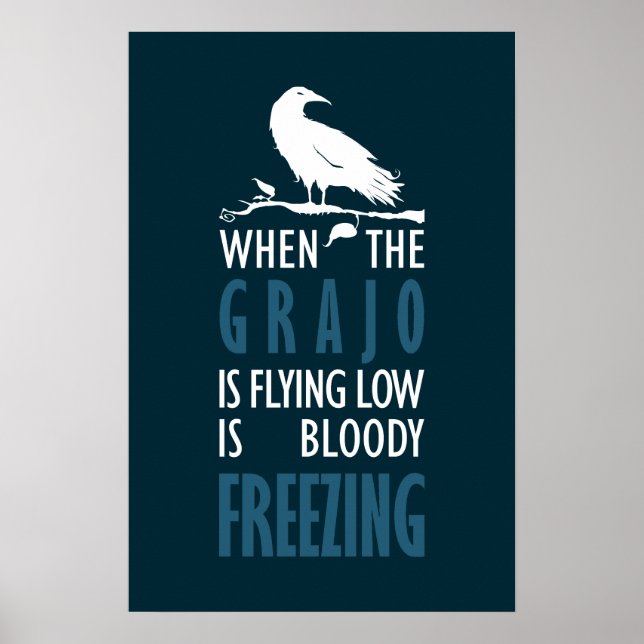 Affiche Lorsque le grajo vole bas (Devant)