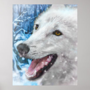 AFFICHE LORSQUE LES YEUX DU LOUP ARCTIQUE SOURIENT