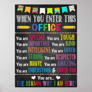 Affiche Lorsque Vous Entrez Ce Conseiller D'École De Burea