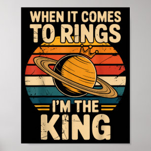 Affiche Lorsqu'il s'agit d'anneaux Saturne Planètes rétrog