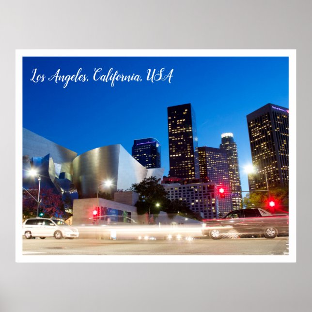 Affiche Los Angeles California Night Photography Centre-vi (Devant)