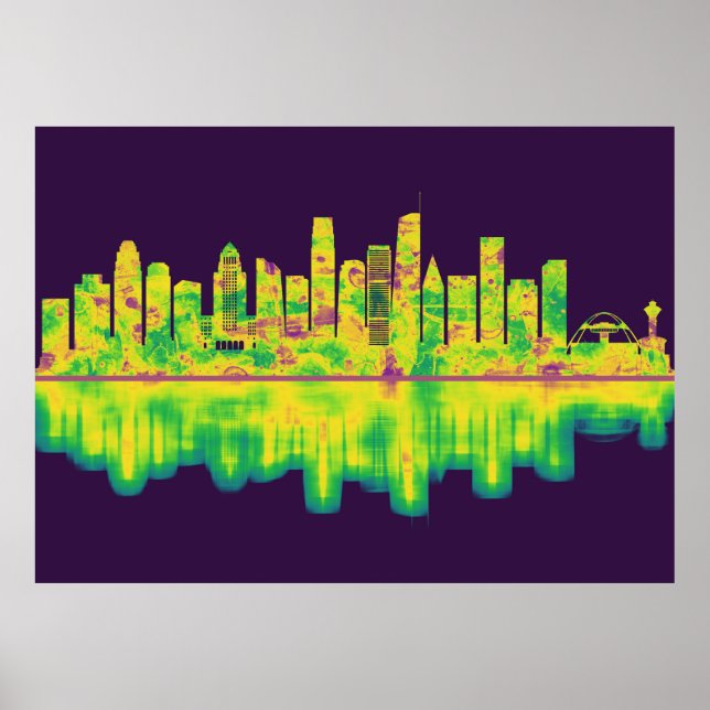 Affiche Los Angeles California Skyline (Devant)