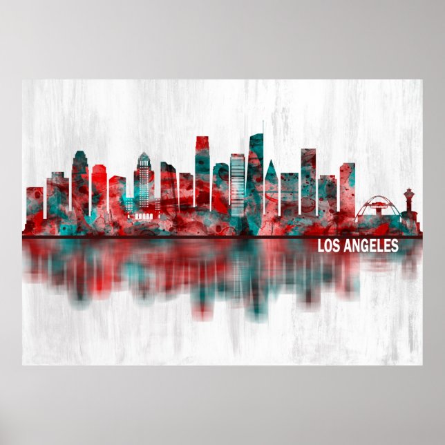 Affiche Los Angeles California Skyline (Devant)