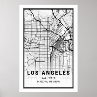Affiche Los Angeles California USA Cities Travel City Cart