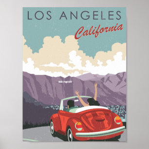 Affiche Los Angeles California USA Fameux Travel Place