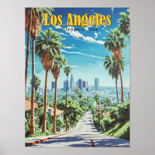 Affiche Los Angeles California USA Vintage voyage