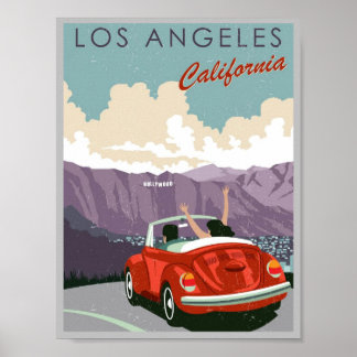 Affiche Los Angeles California Vintage Hollywood
