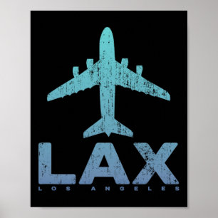Affiche Los Angeles Californie code aéroport Lax La Vacanc