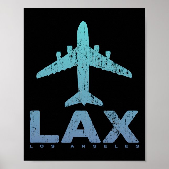 Affiche Los Angeles Californie code aéroport Lax La Vacanc (Devant)