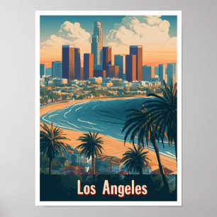 Affiche Los Angeles Caroline du Sud USA Illustration de vo