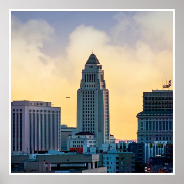 Affiche Los Angeles City Hall Wall Art Print Photography (Devant)