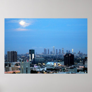 Affiche Los Angeles City Lights at Dusk Print