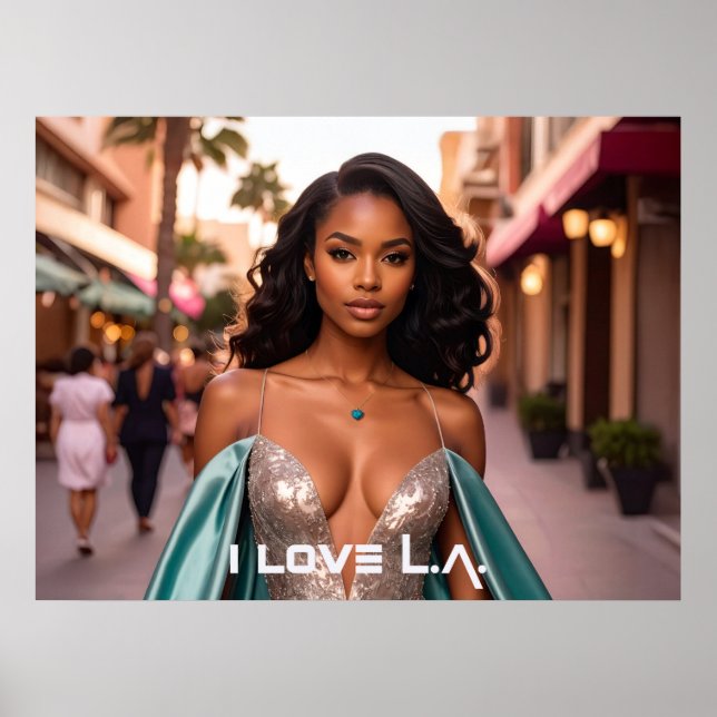 AFFICHE LOS ANGELES - J'AIME L.A. (Devant)