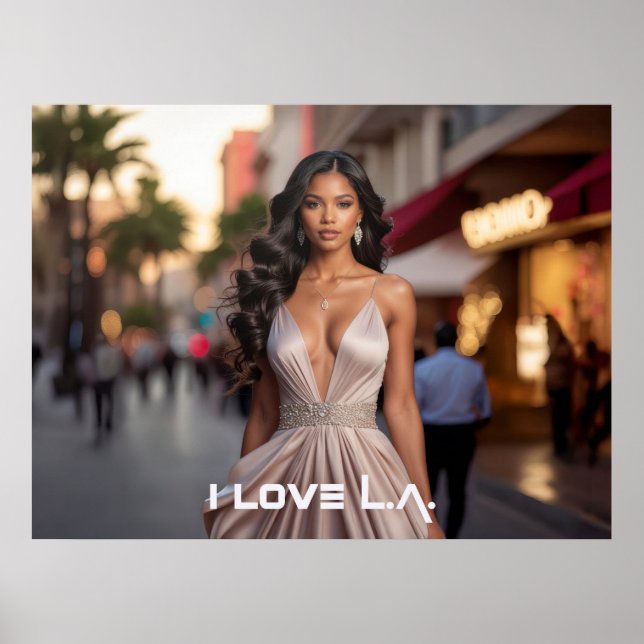 AFFICHE LOS ANGELES - J'AIME LA (Devant)